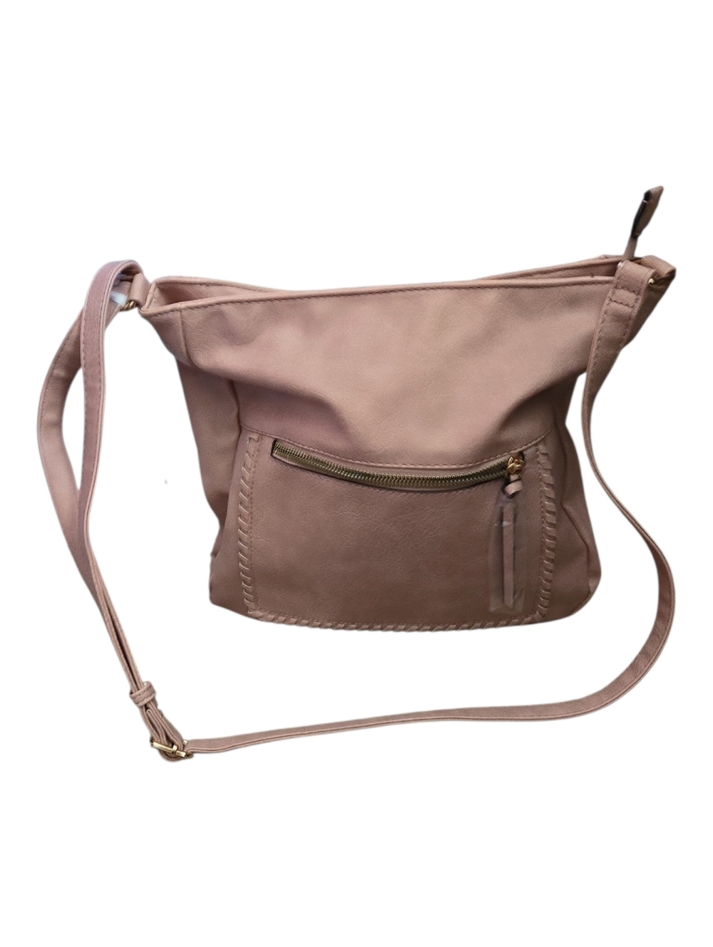 Alyssa Pink Taupe Crossbody/Shoulder Bag with Gold Hardware